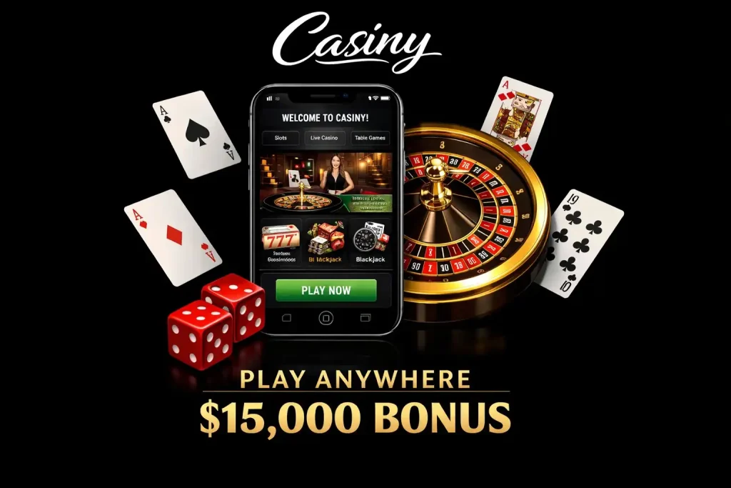 Casiny mobile casino all bonuses on smartphone