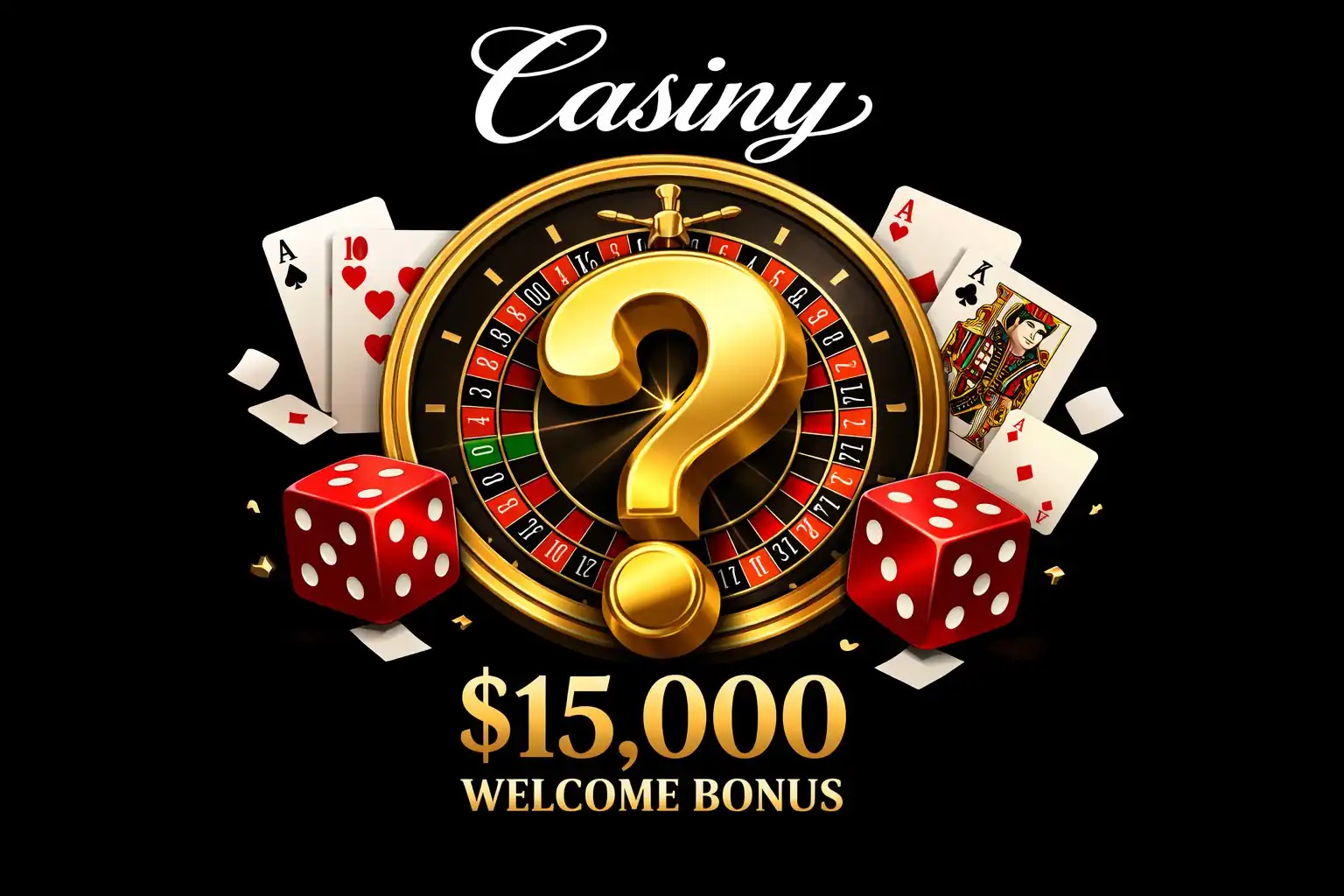 Casiny FAQ help center $15,000 welcome bonus